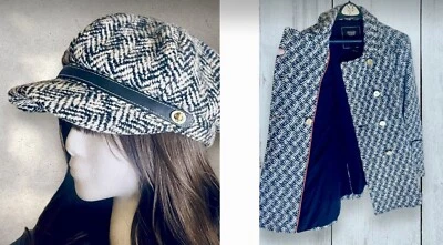 COACH Conjunto de Invierno para Mujer Abrigo de Guisante Doble Pecho Espiga, 12 y Noticias Sombrero para Niño Foto 1 de 4