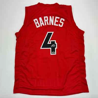 Facsimile Autographed Scottie Barnes Toronto Red Reprint Jersey Size Men's XL - Image 1 of 4