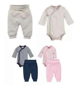 Schnizler Erstlingsset gestreift 2-teilig Wickelbody und Hose aus 100% Baumwolle - Bild 1 von 4