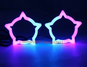 Bluetooth App Dynamic Flash RGB Star Halo Flow Demon Devil Angel Eye DRL for RAM - Picture 1 of 26