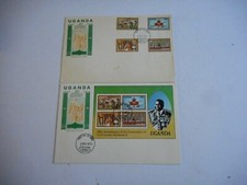 Uganda 1979 SG234/7 & MS238 25th Anniv Coronation PM 1 Mar 1979 FDC