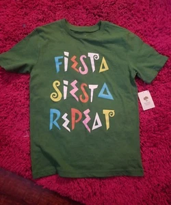 TUCKER AND TATE 5 de mayo attire shirt sz M 8/10 fiesta siesta repeat green - Picture 1 of 1