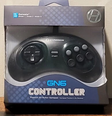 "GN6" Premium Controller For Genesis® (Space Black) - Hyperkin - Image 1 of 4