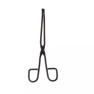 LABORATORY STEEL FLASK TONGS STEEL CRUCIBLE TONGS 200mm - BLACK COATED STEEL - Picture 1 of 3