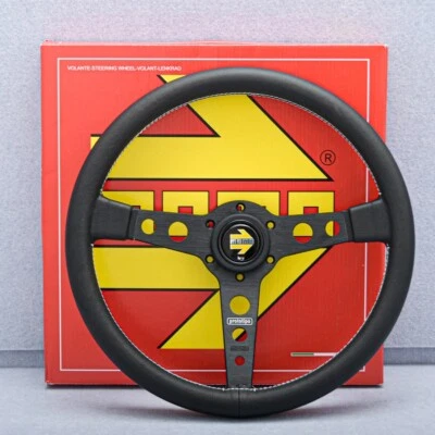 MOMO Prototipo Steering Wheel Heritage Black Genuine Leather 350mm Brand New Foto 1 de 4