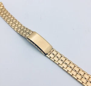Hadley Roma Women LB5471Y Yellow Gold Plated Stainless Steel 12-15mm Watch Band - Picture 1 of 6