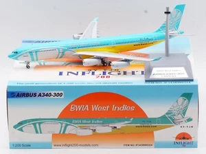 INFLIGHT 1:200 BWIA West Indies Airways Airbus A340-300 Diecast Jet Model 9Y-TJN - Picture 1 of 14