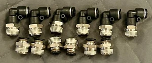 CNAODUN 12 Pcs Push to Connect Fittings 1/4 In Tube OD x 3/8 Inch NPT Thread lπ - Picture 1 of 24