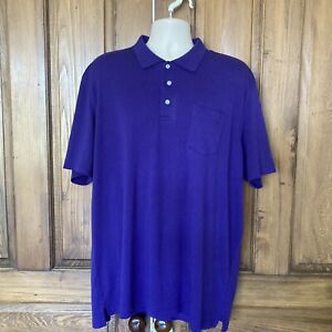 Croft & Barrow Easy Care Golf Shirt Mens XXL 2XL Purple Knit Short Sleeve Casual
