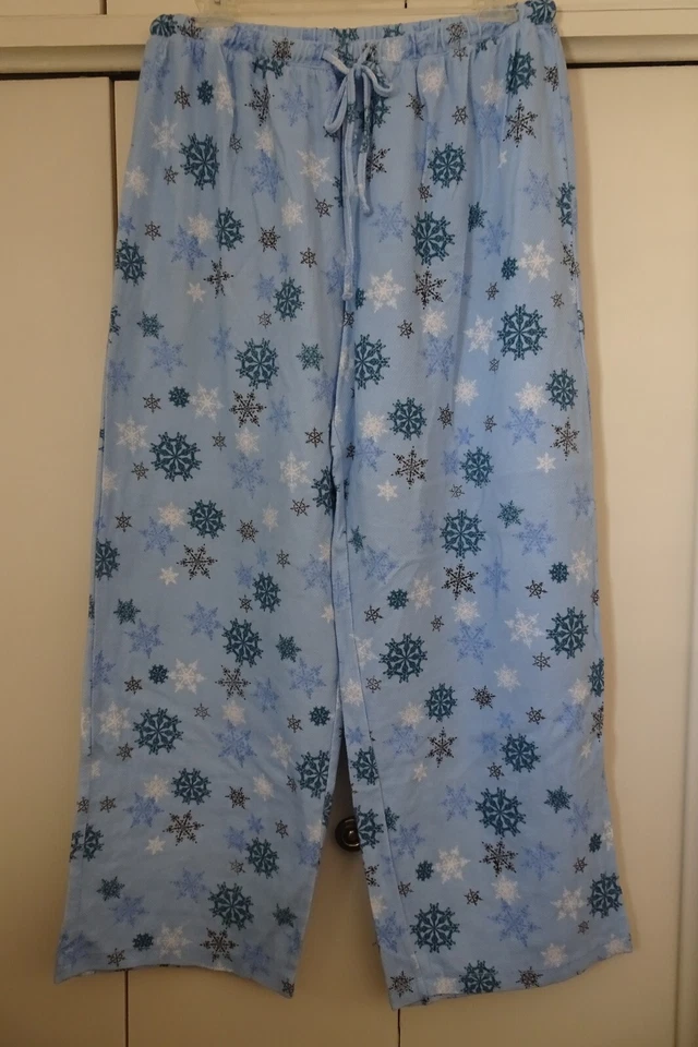 JOCKEY хлопок смесь трикотажа пижамы низ гостиной брюки синий снежинки L большой - Изображение 1 из 4
