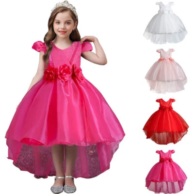 Christmas Kids Flower Girls Party Dress Princess Formal Wedding Tulle Dresses - Image 1 of 4