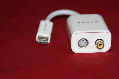 Mini DVI to S-Video + RCA Connector Video Adapter for MacBook, Dynex DX-AP100 - Image 1 of 3