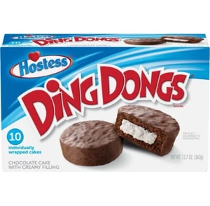 🟢 Nuevo Exclusivo Hostess Ding Dongs Pastel de Chocolate Cremoso Vainilla 10 unidades 12 oz - Imagen 1 de 2