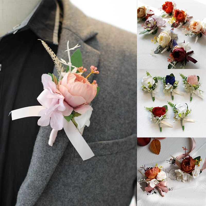 Bride Retro Artificial Peony Wedding Wrist Flower Hydrangea Bridesmaid - image 1 of 4