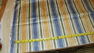 Blau Gold Grün Streifen Polsterstoff 1 Yard F1319 - Bild 1 von 1
