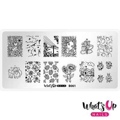 Whats Up Nails B061 Summer in the Countryside Stamping Plate For Stamped Nails - Image 1 of 4