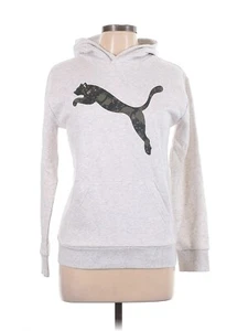 Puma Kids Gray Heather Graphic Hoodie 14-16 L New - Picture 1 of 12