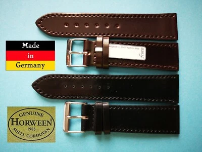 XS Cordovan horween Uhrenband 18,19, 20mm  schwarz oder braun Top Qualität / 44 - Bild 1 von 2