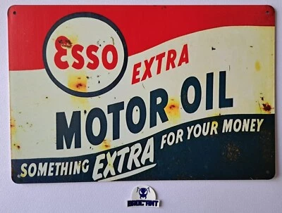 🖼 Plaque métallique déco Esso Extra Motor Oil - Photo 1/2