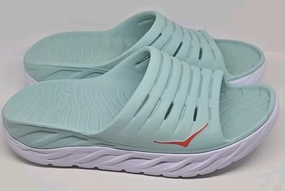 Горки восстановительные Hoka One One Ora бирюзовые синие белые женские размер 9 мужские размер 7 - Изображение 1 из 4