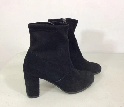 Botines de gamuza negros rubios impermeables para mujer 7,5 Foto 1 de 4