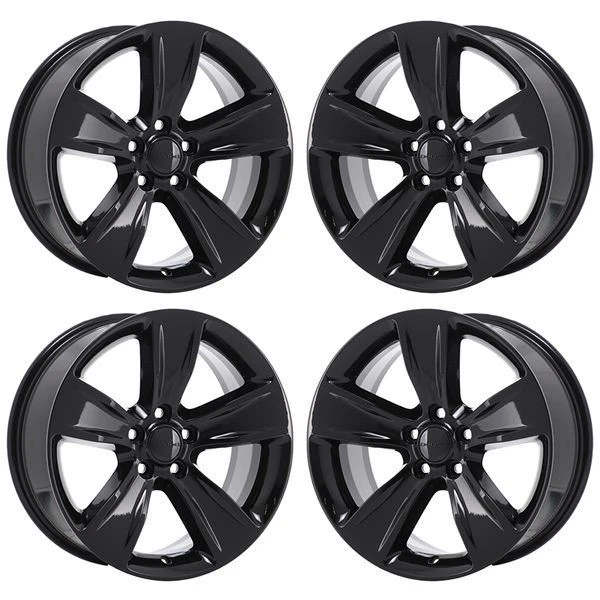 18" Dodge Challenger  Gloss Black Wheels Rims Factory OEM 2521 2015-2023 Set - Image 1 of 3