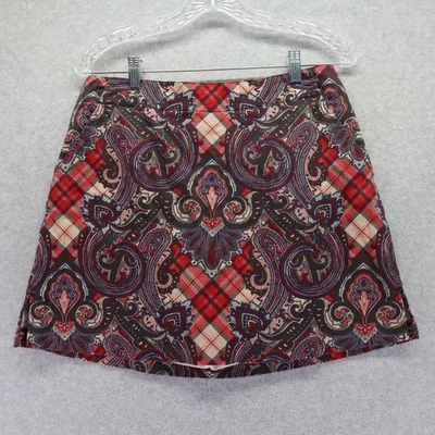 Lady Hagen Skort Womens 8 Activewear Golf Tennis Skirt Red Paisley Print - Image 1 of 4