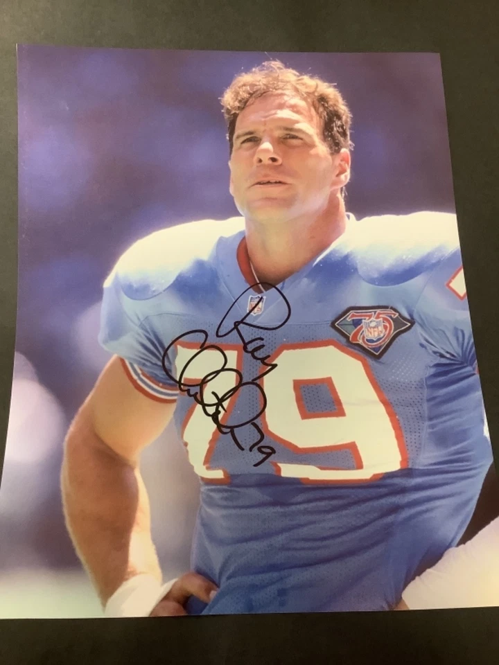 FOTO FIRMADA POR RAY CHILDRESS 8X10 HOUSTON OILERS FÚTBOL AUTÓGRAFO CERTIFICADO DE AUTENTICIDAD AUTO Foto 1 de 1