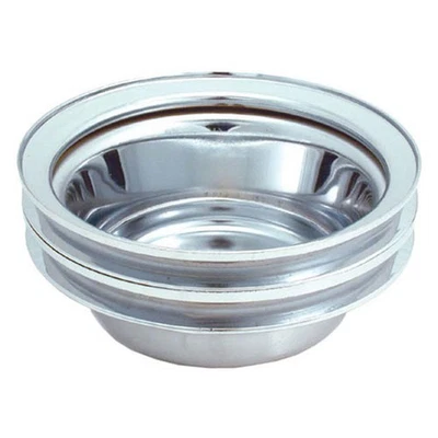 Spectre 4438 Chrome Crankshaft Pulley, Fits Chevy 262-400, GMC 305-400 - Image 1 of 4