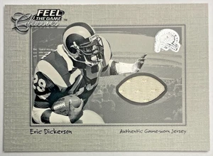 Eric Dickerson 2000 Fleer Greats of the Game Feel the Game Jersey Relic Rams - Picture 1 of 4