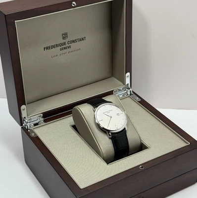 Frederique Constant Slimline Automatic FC-306S4S6 Mens Silver Dial Black Leather - Image 1 of 4