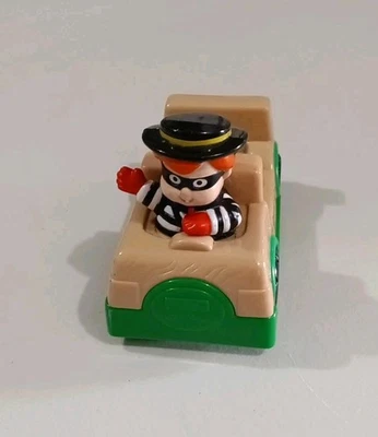 RARE Fisher Price Little People HAMBURGLAR IN CAR 2005 McDonalds Happy Meal Toy - Image 1 of 4