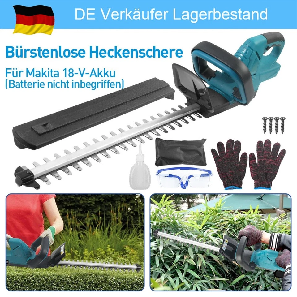 MARKENLOS Für Makita Akku 18V Heckenschere Strauchschere Gartenschere Grasschere Rasensche
