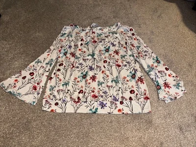 Camiseta floral manga campana 3/4 Loft Outlet para mujer Foto 1 de 4