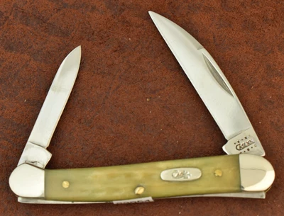 CASE XX USA POCKET WORN NATURAL BONE MINI COPPERHEAD KNIFE 62109W 2000 (23954) - Image 1 of 4