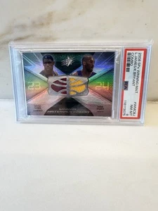 2008-09 SPX Lebron James Kobe Bryant PSA 8 POP 3 HIGHER DUAL GU JERSEY HOLOFOIL - Picture 1 of 2