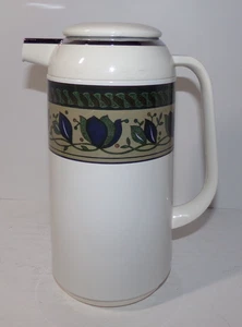 Mikasa Arabella Plastic Thermos Coffee Carafe With Push button Lid White - Picture 1 of 8