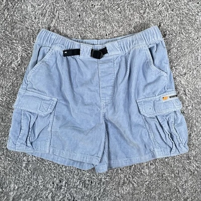 Pantalones Cortos de Pana Sin Paredes Para Hombre Medianos con Cinturón Bebé Azul Preppy Golf Verano Foto 1 de 4