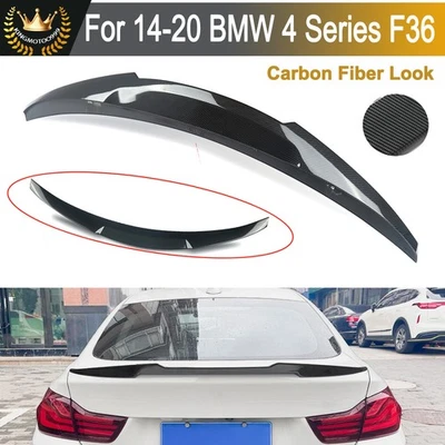 M4 Style Rear Trunk Spoiler Wing For 2014-2020 BMW 4 Series F36 Gran Carbon Look - Imagem 1 de 4