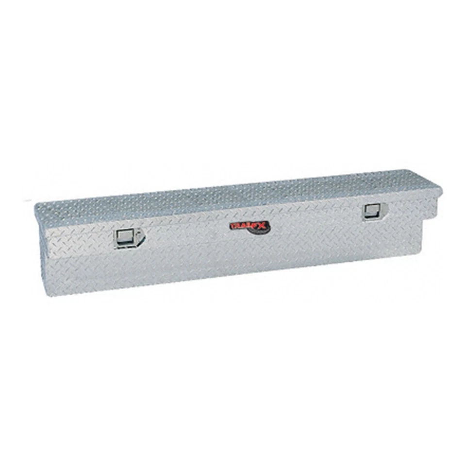 Diamond Tread Polished Aluminum Side Mount Truck Tool Box [48x11x11.25in]  - Image 1 of 3