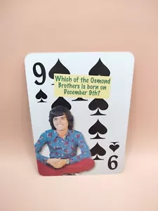 Carta da gioco DONNIE OSMOND Flickback 1957 Trivia Challenge MT spedizione gratuita - Foto 1 di 2