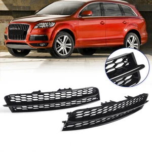 For Audi Q7 2010-2015 Front Bumper Lower Fog Lamp Light Grille Honeycomb Black - Foto 1 di 5