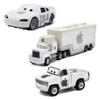 3 Pack Disney Pixar Cars McQueen NO.84 White Apple Truck&Pickup&Car Model Car