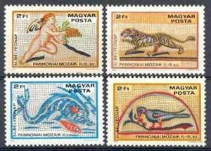 Hungría 1978 Yvert 2625/28 sello día mosaicos MNH VF - Imagen 1 de 1