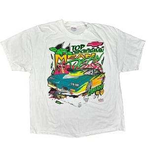 T-shirt vintage anni 90 MEAN DEAN Drag Racing Chevy Camaro 90 uomo taglia XL - Foto 1 di 7