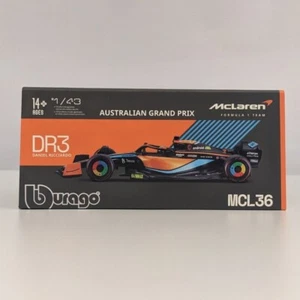 1:43 BBURAGO Mclaren F1 Mcl 36 #3 Australian GP 2022 Daniel Ricciardo DIE CAST - Picture 1 of 2
