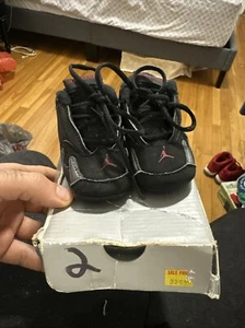 1998 Vintage Baby Jordan First  XIV Black Sz 2c Kids Shoe - Picture 1 of 16