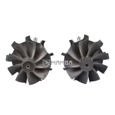 Par de ruedas de eje de turbina turbo 9B para BorgWarner B03G (49/55/adelante + reversa) Foto 1 de 4