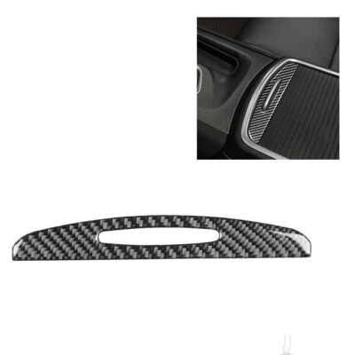 Para Dodge Charger 2015-2020 Fibra de Carbono Agua Portavasos Tapa Empujador Marco Borde Foto 1 de 4