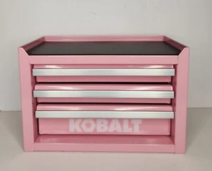 Kobalt Mini-Base 3-Drawer Pink Steel Tool /Jewelry Box - Pink Base Only - Picture 1 of 13